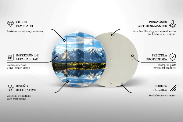 Glass cutting board Mountain landscape
