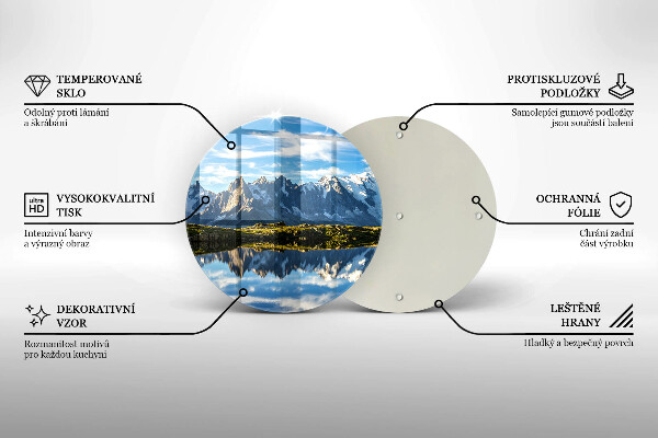 Glass cutting board Mountain landscape