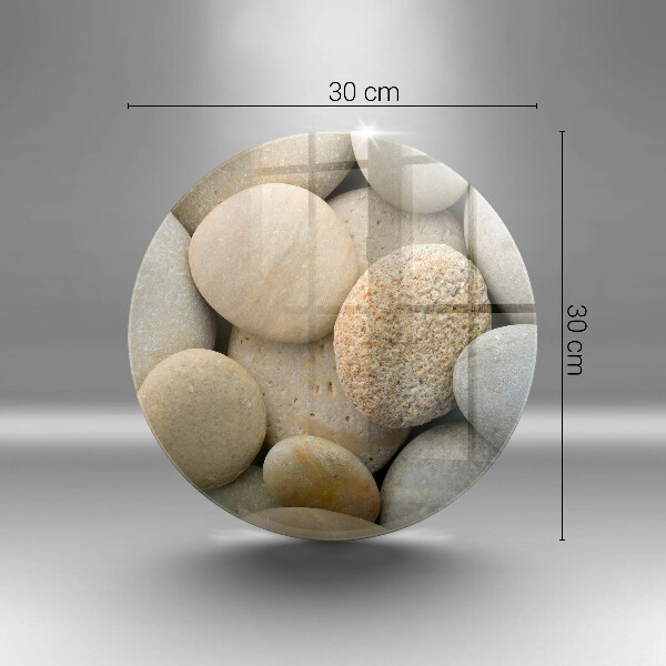 Chopping board glass Oval stone pattern