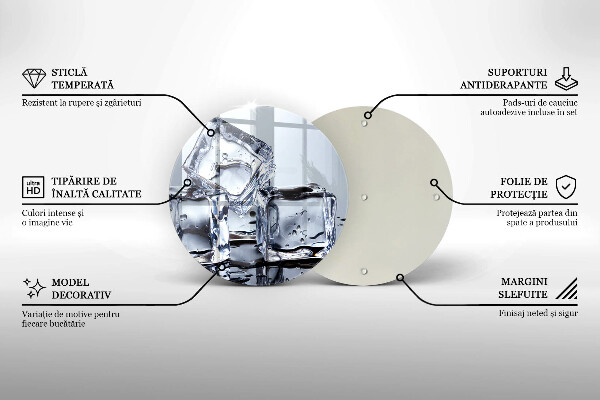 Chopping board glass Ice cubes