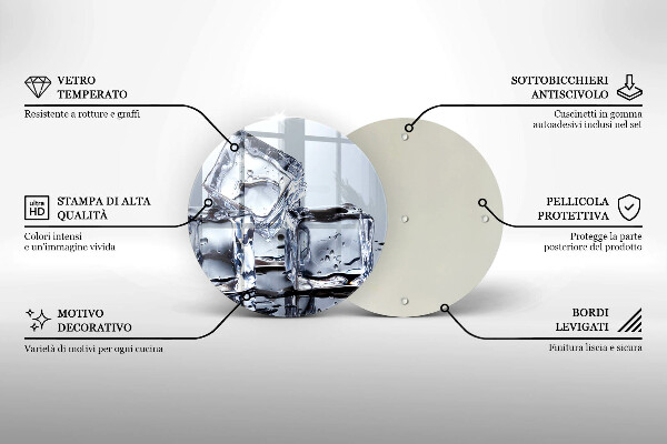 Chopping board glass Ice cubes