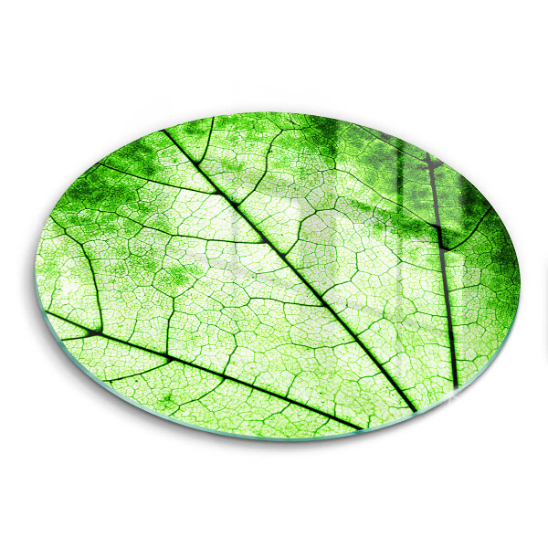 Chopping board glass Decorative leaf