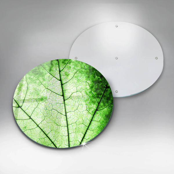 Chopping board glass Decorative leaf