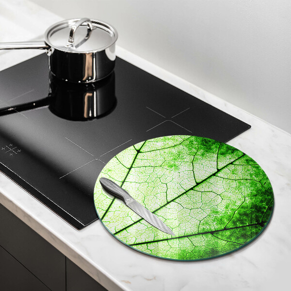 Chopping board glass Decorative leaf