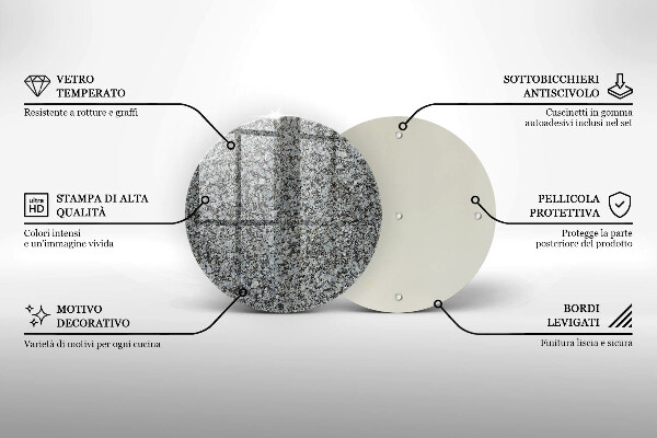 Chopping board glass Stone texture