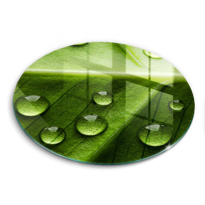 Chopping board glass Nature Rosa and Leaf