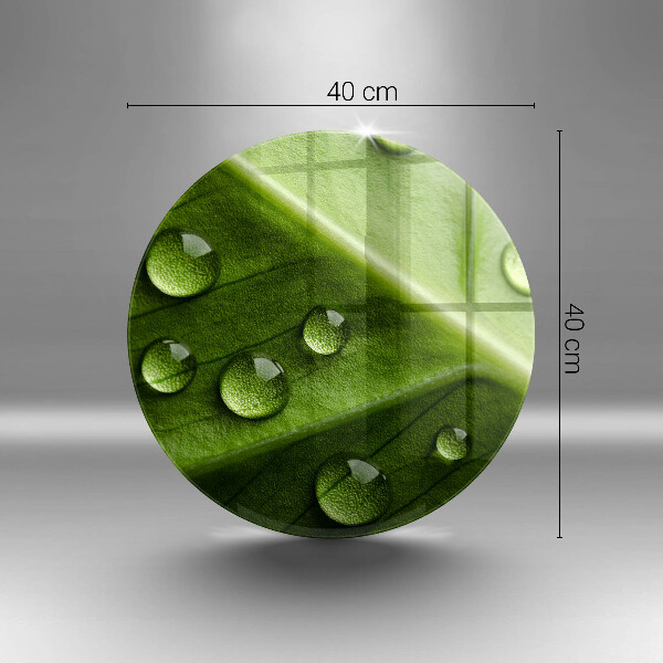 Chopping board glass Nature Rosa and Leaf