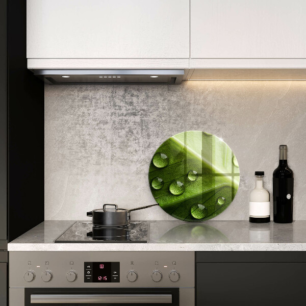 Chopping board glass Nature Rosa and Leaf