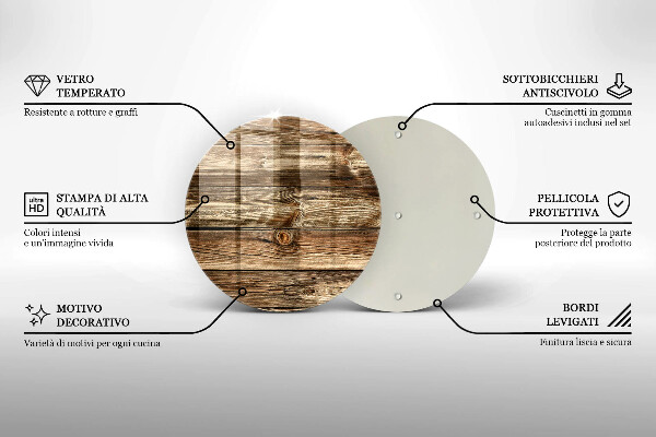 Chopping board glass Wood texture boards