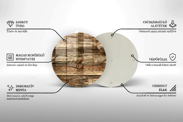 Chopping board glass Wood texture boards