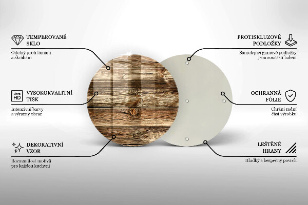 Chopping board glass Wood texture boards