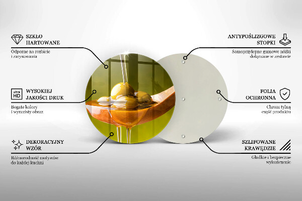 Chopping board glass Oliwa and olives