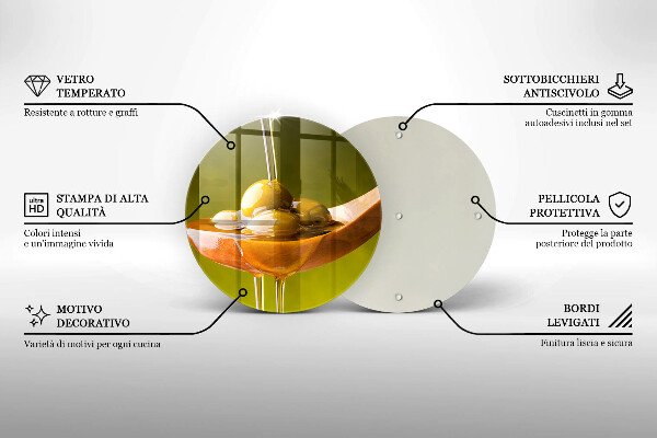 Chopping board glass Oliwa and olives