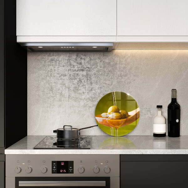Chopping board glass Oliwa and olives