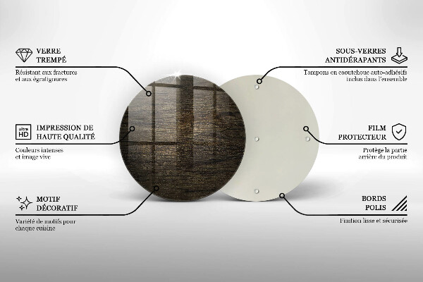 Chopping board glass Wood texture