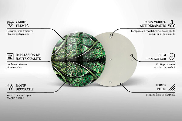 Chopping board glass Vein leaf structure