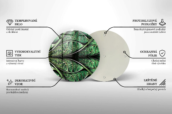 Chopping board glass Vein leaf structure