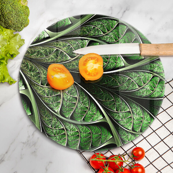 Chopping board glass Vein leaf structure