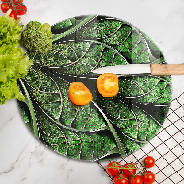 Chopping board glass Vein leaf structure