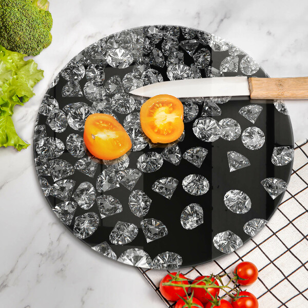 Chopping board glass Diamonds