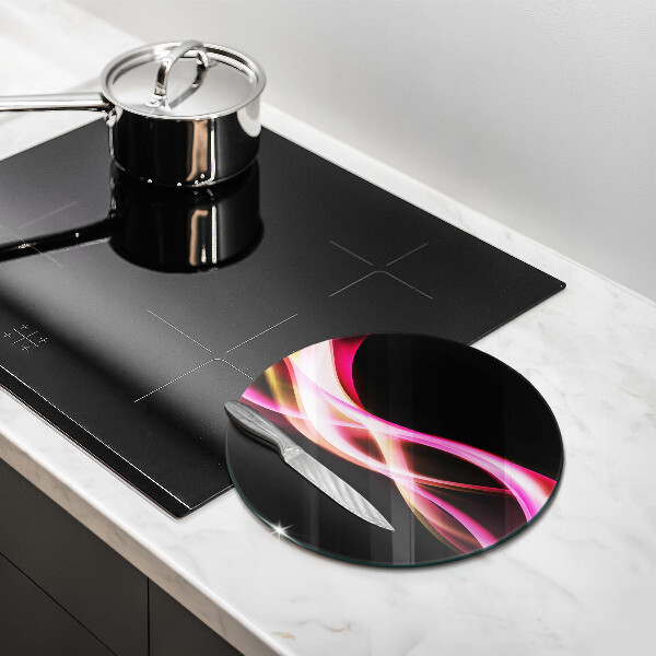 Chopping board glass Neon Smoke abstraction