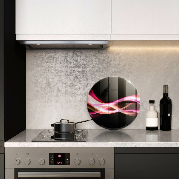 Chopping board glass Neon Smoke abstraction