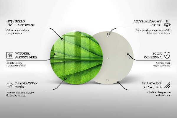 Chopping board glass Nature leaf veins