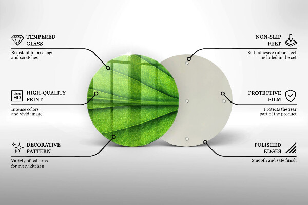 Chopping board glass Nature leaf veins