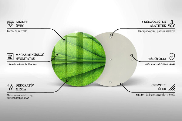 Chopping board glass Nature leaf veins