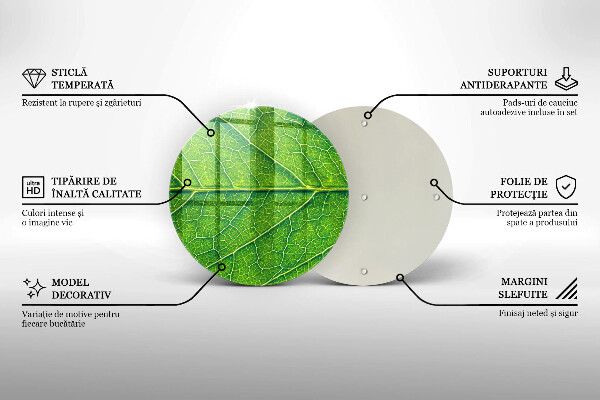 Chopping board glass Leaf lines nature