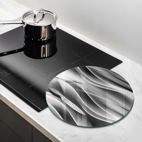 Chopping board glass Abstraction of smoke lines