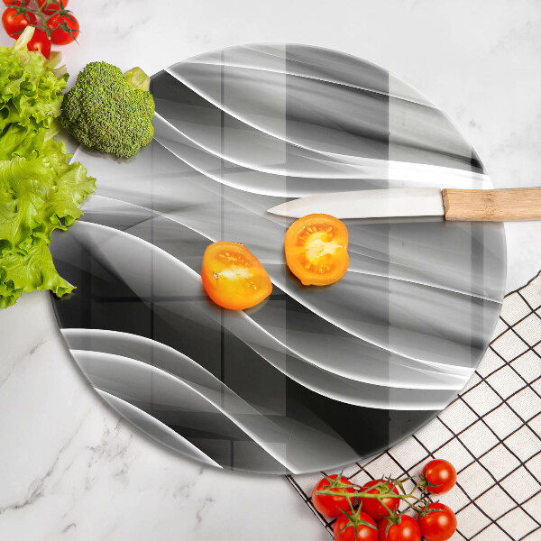 Chopping board glass Abstraction of smoke lines