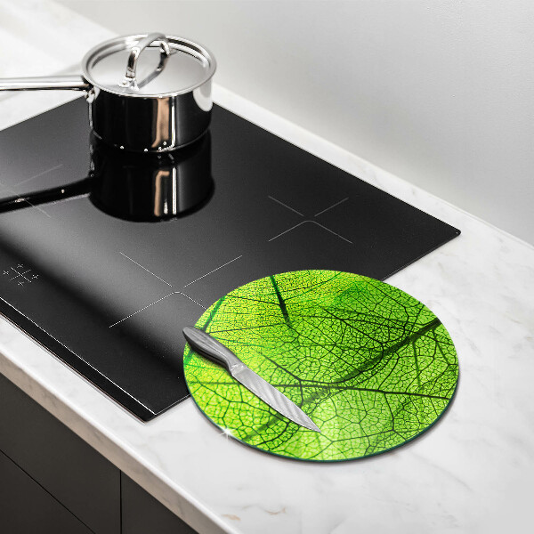 Chopping board glass Natura leaves