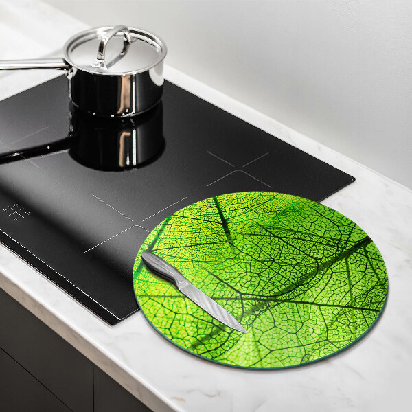 Chopping board glass Natura leaves