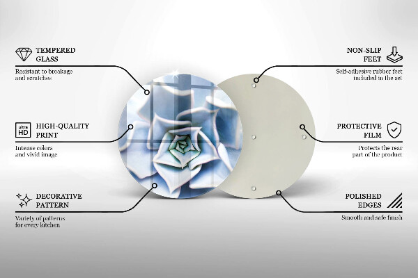 Chopping board glass Flower plant