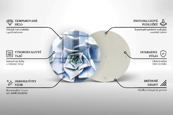 Chopping board glass Flower plant