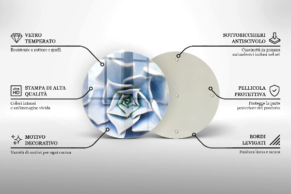 Chopping board glass Flower plant