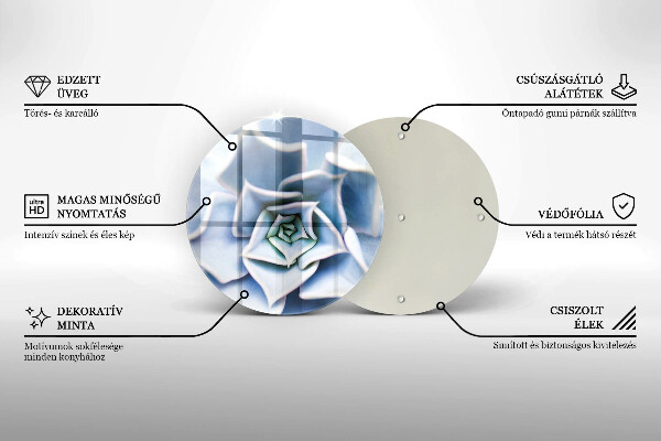 Chopping board glass Flower plant