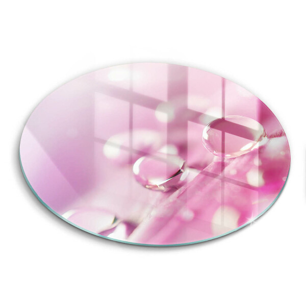 Chopping board glass Rosa flower petals