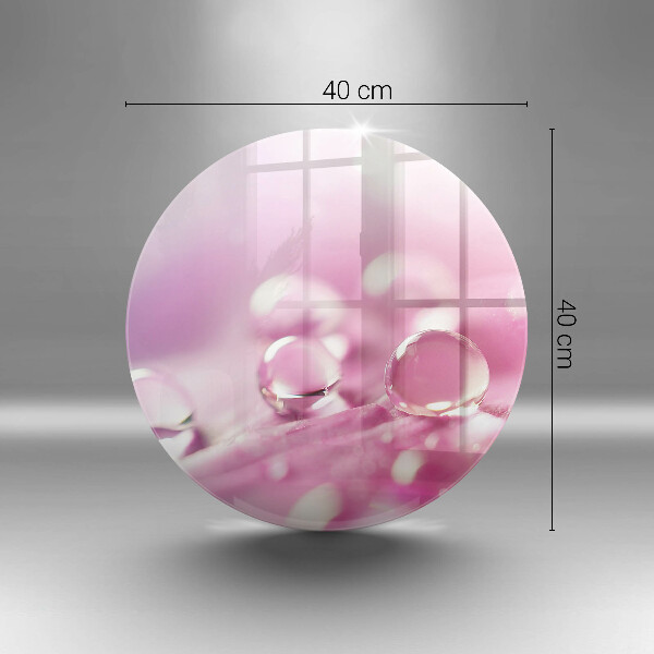 Chopping board glass Rosa flower petals