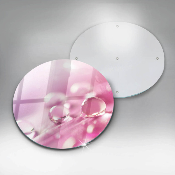 Chopping board glass Rosa flower petals
