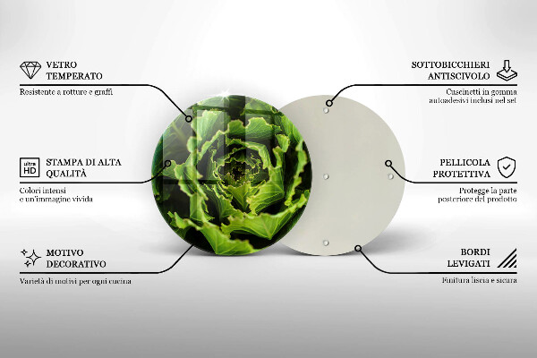 Chopping board glass Food - lettuce