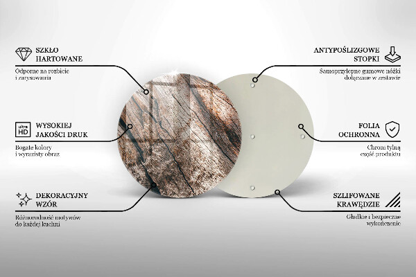 Chopping board glass Wood structure