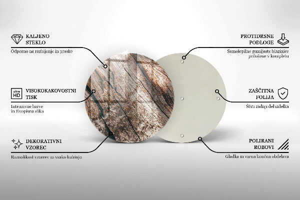 Chopping board glass Wood structure