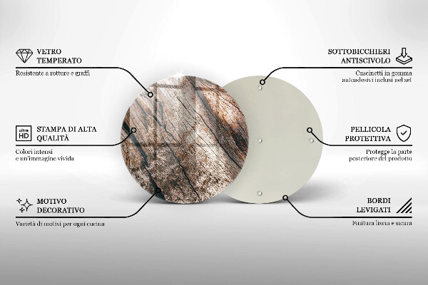 Chopping board glass Wood structure