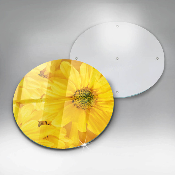Chopping board glass Flowers petals