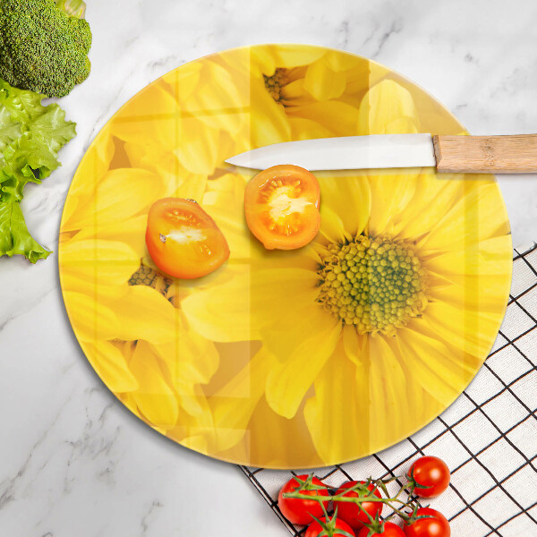Chopping board glass Flowers petals