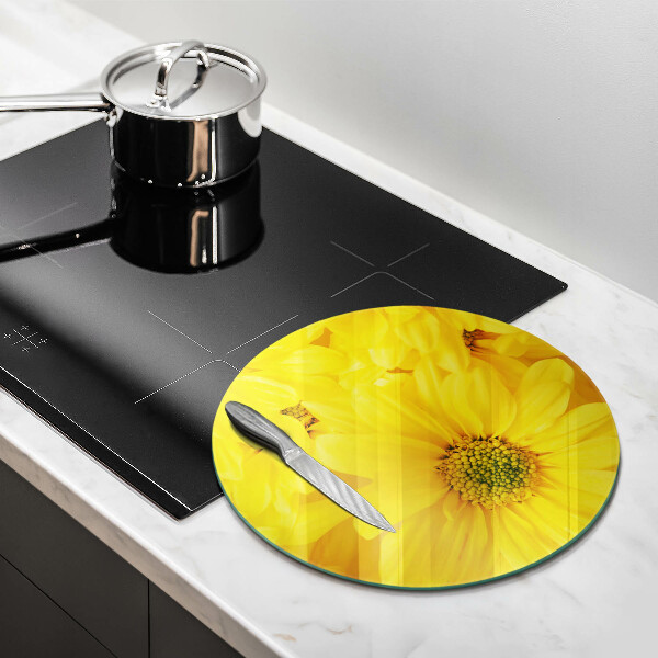 Chopping board glass Flowers petals