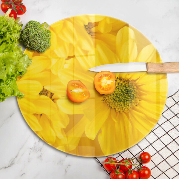 Chopping board glass Flowers petals