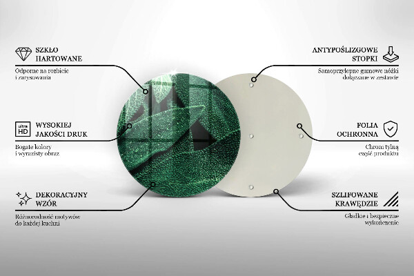 Chopping board glass Plant leaves